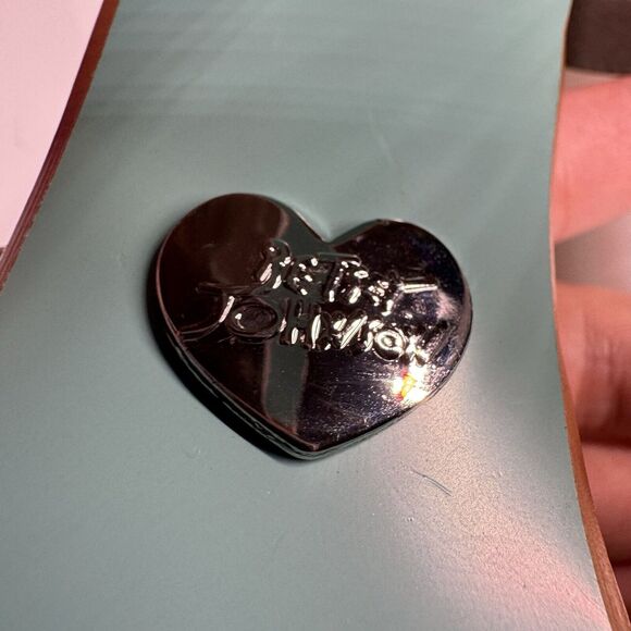 Blue by Betsey Johnson Juno Womens Sz 6 M Rhinestone Beaded Silver Heels Sandals - Picture 10 of 11